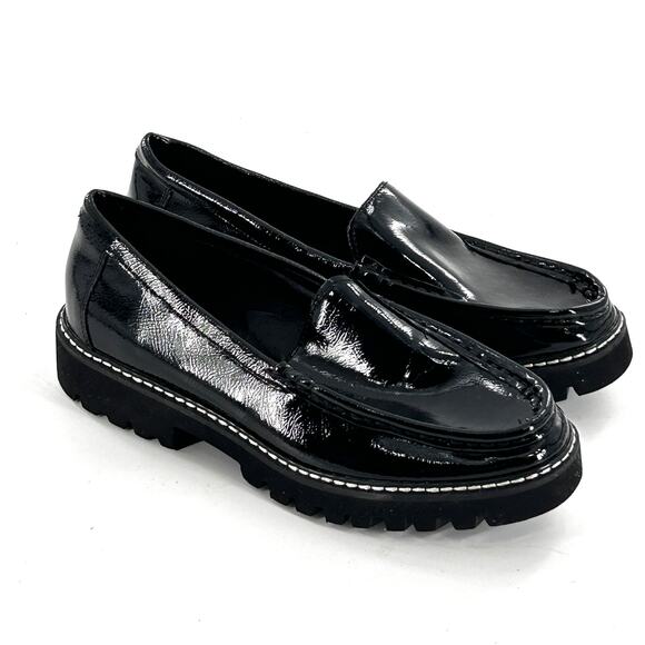Donald J. Pliner Glossy Black Loafers - Picture 2 of 7